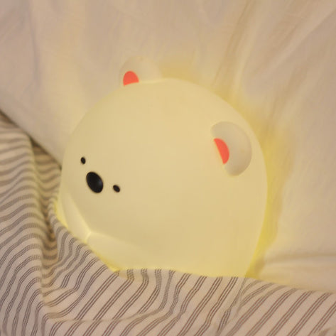 Squishy Silicone Hug Bear LED Night Light - Perfect Gift for Kids and Girls