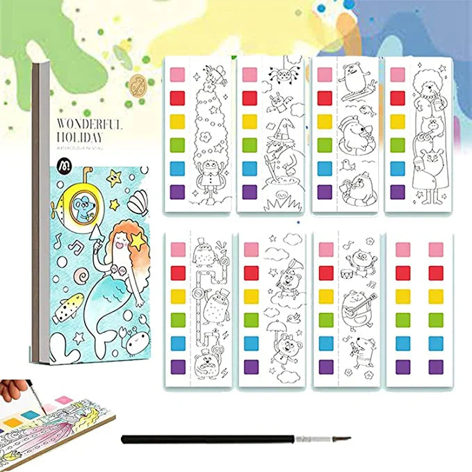 Coloring Book with Watercolors – Fun with 6 Colors