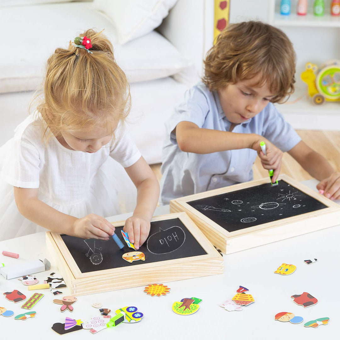 Educational Magnetic Box (with Whiteboard & Chalkboard)