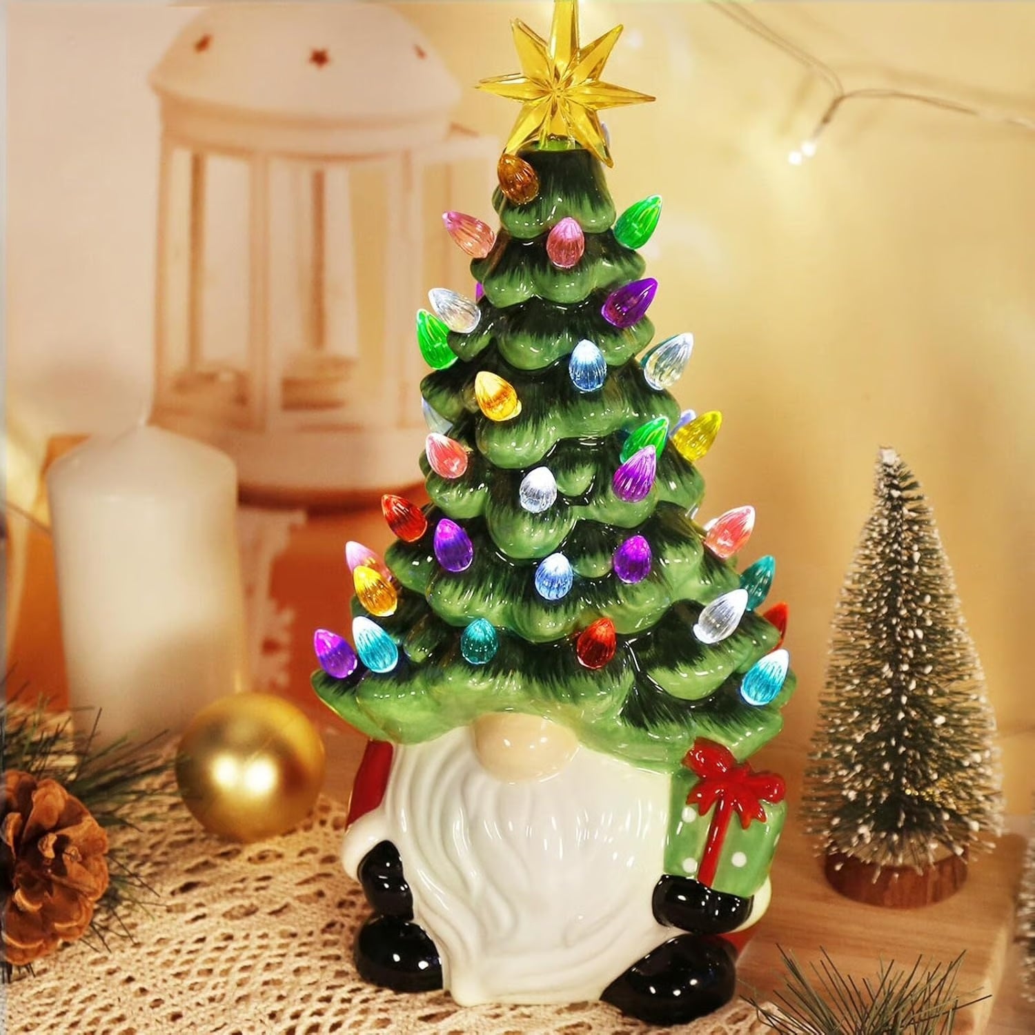 DIY Lighted Gnome Tree - Best Gift For Family