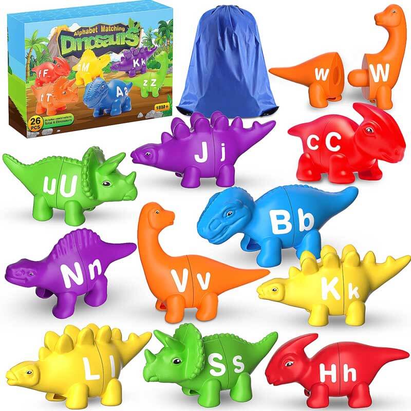 Alphabet Matching Dinosaur Toys