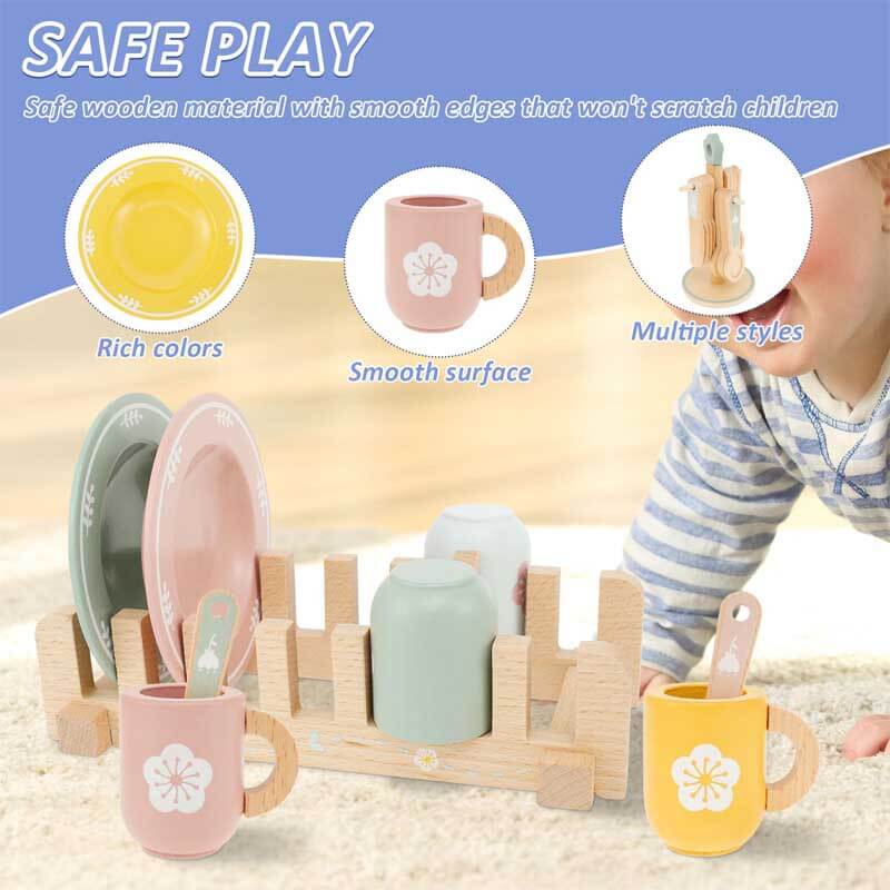 Kids Wooden Kitchen Playset