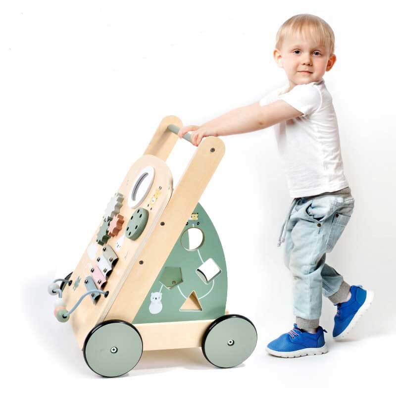 Multi-functional Wooden Baby Walker