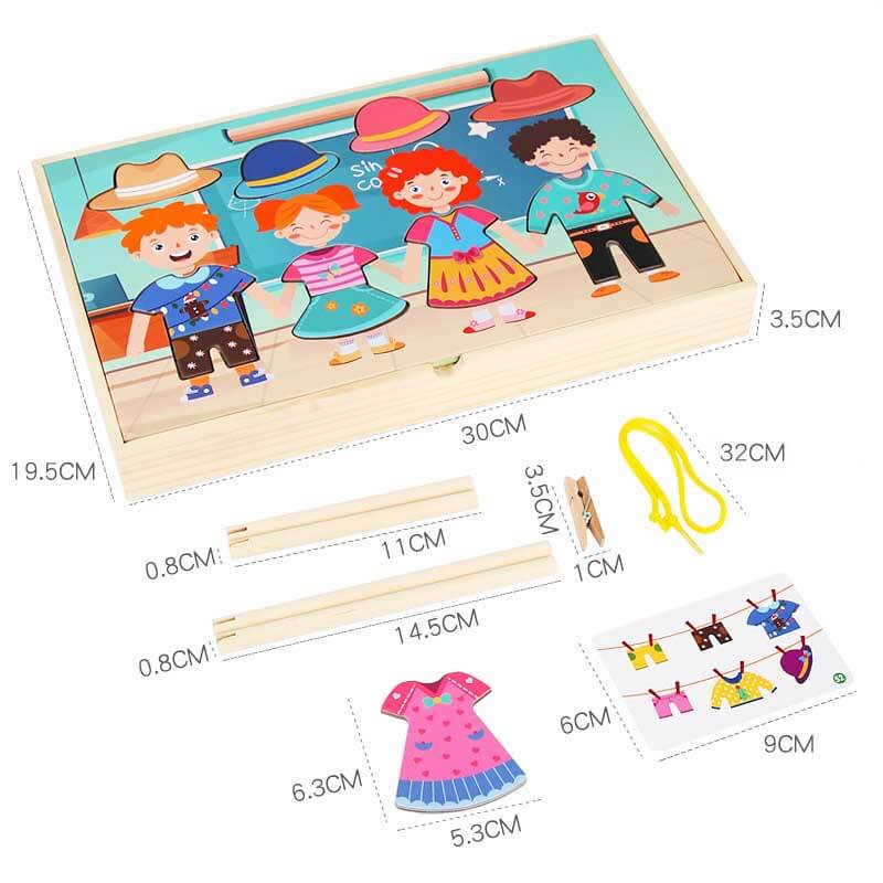 Creative Dress-Up Puzzle & Drying Rack Play Set