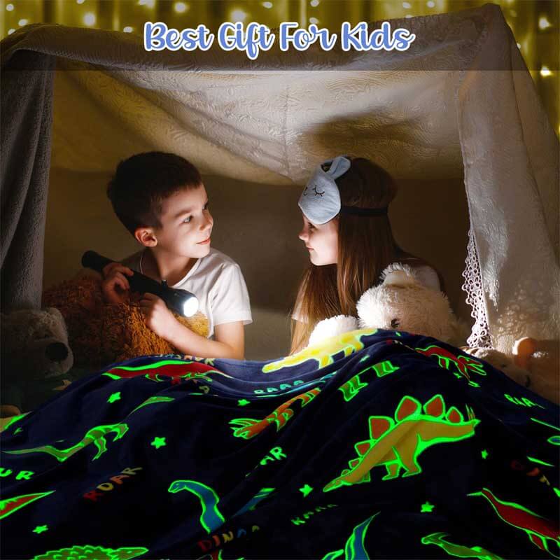 Glow in The Dark Dino Blanket