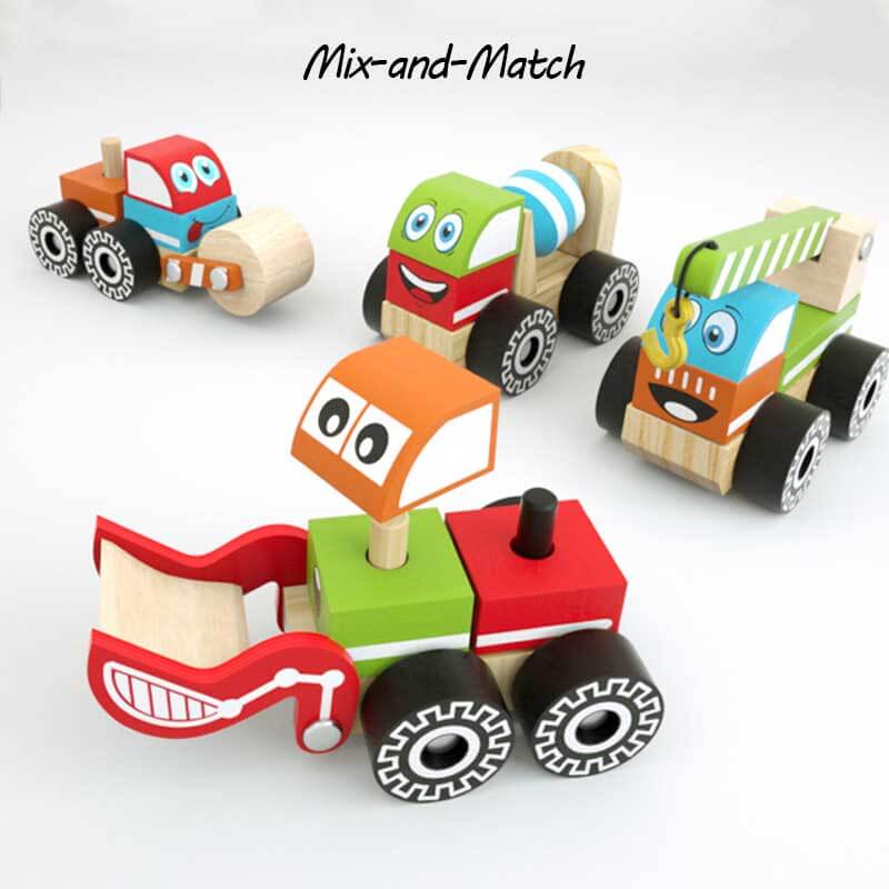 Wooden Vehicle Combination Puzzle