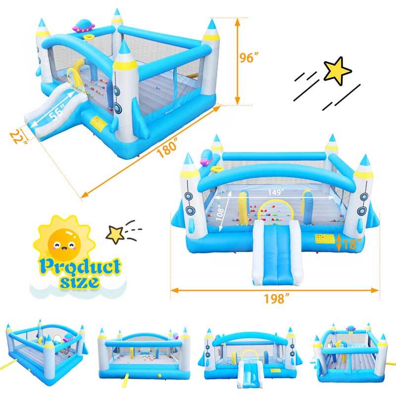 Blue Multifunctional Inflatable Bouncer