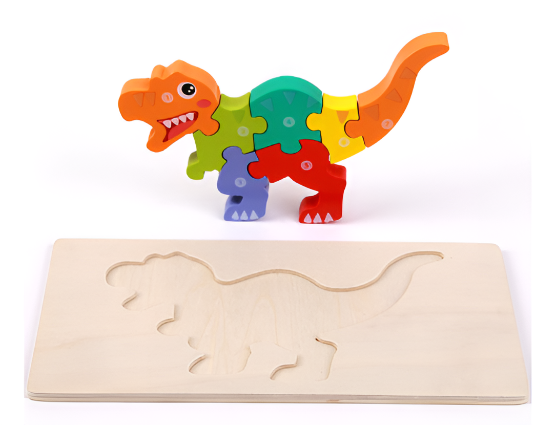 Montessori Wooden Dino 3D Puzzle