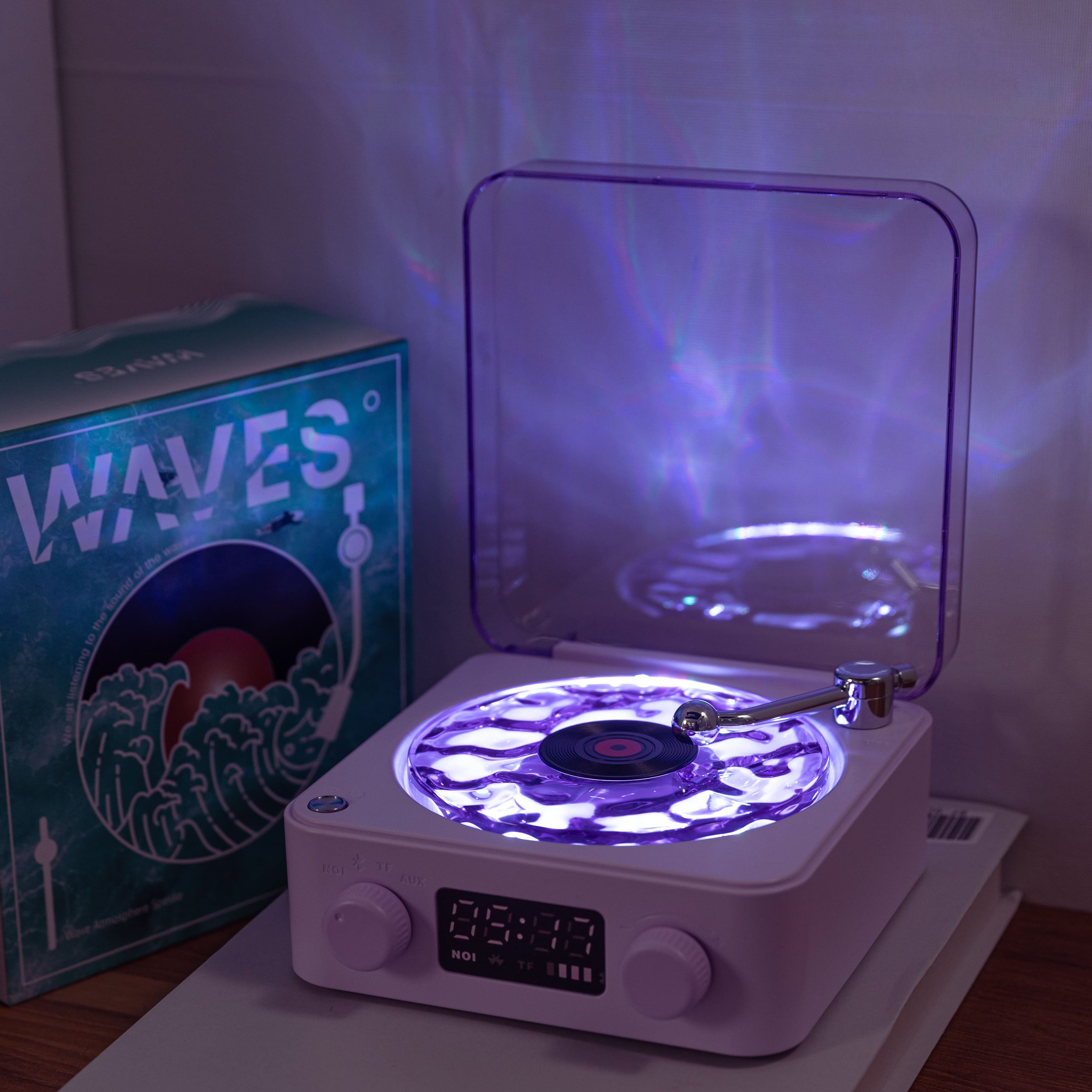 Premium Waves Retro Bluetooth Vinyl Record Player Light 🎁