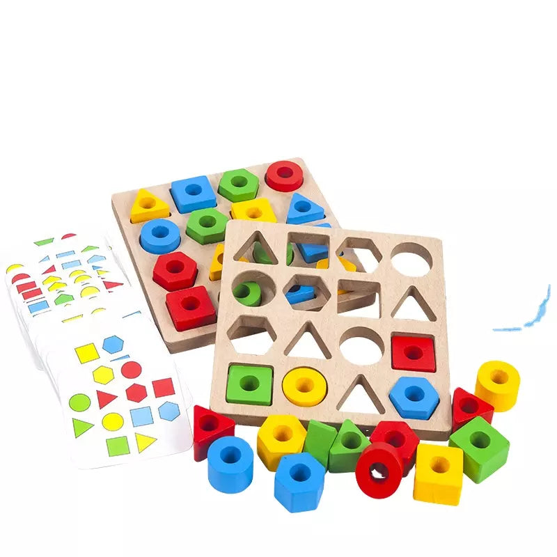 Wooden Toy for Hand-Eye Coordination Development – Learning Shapes