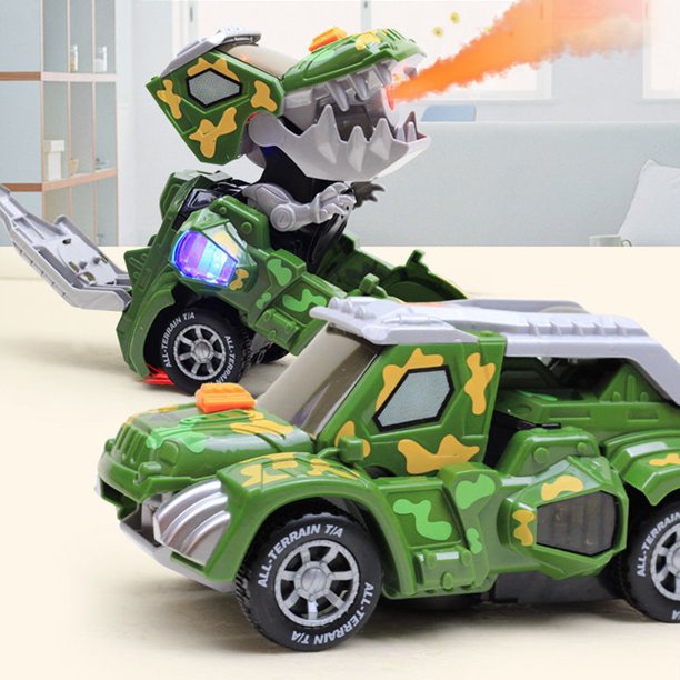 Transforming Dinosaur LED Camo Spray SUV Car