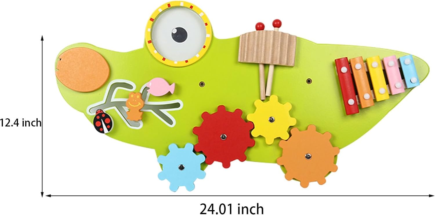 Montessori Crocodile Shape Wall Busy Board