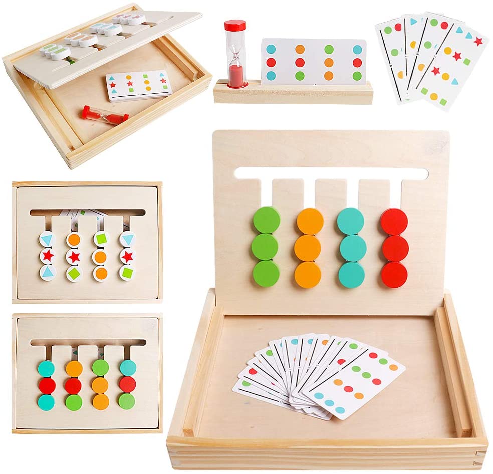 Educational Montessori Double Sided Matching Game Box