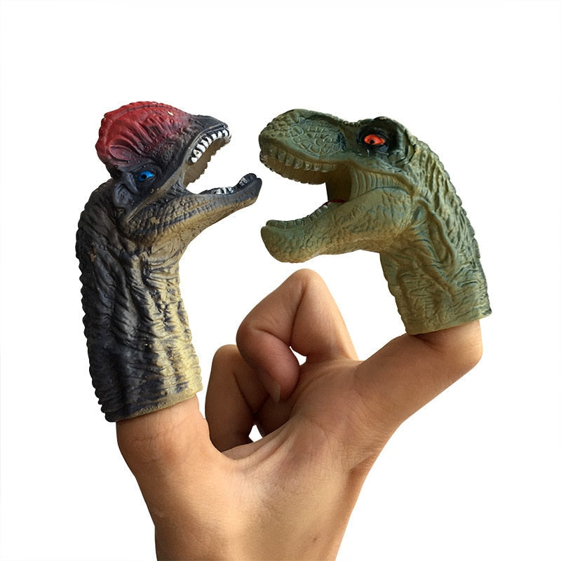 Realistic Dinosaur Hand Puppet T Rex Velociraptor Paw Patrol Finger Puppets