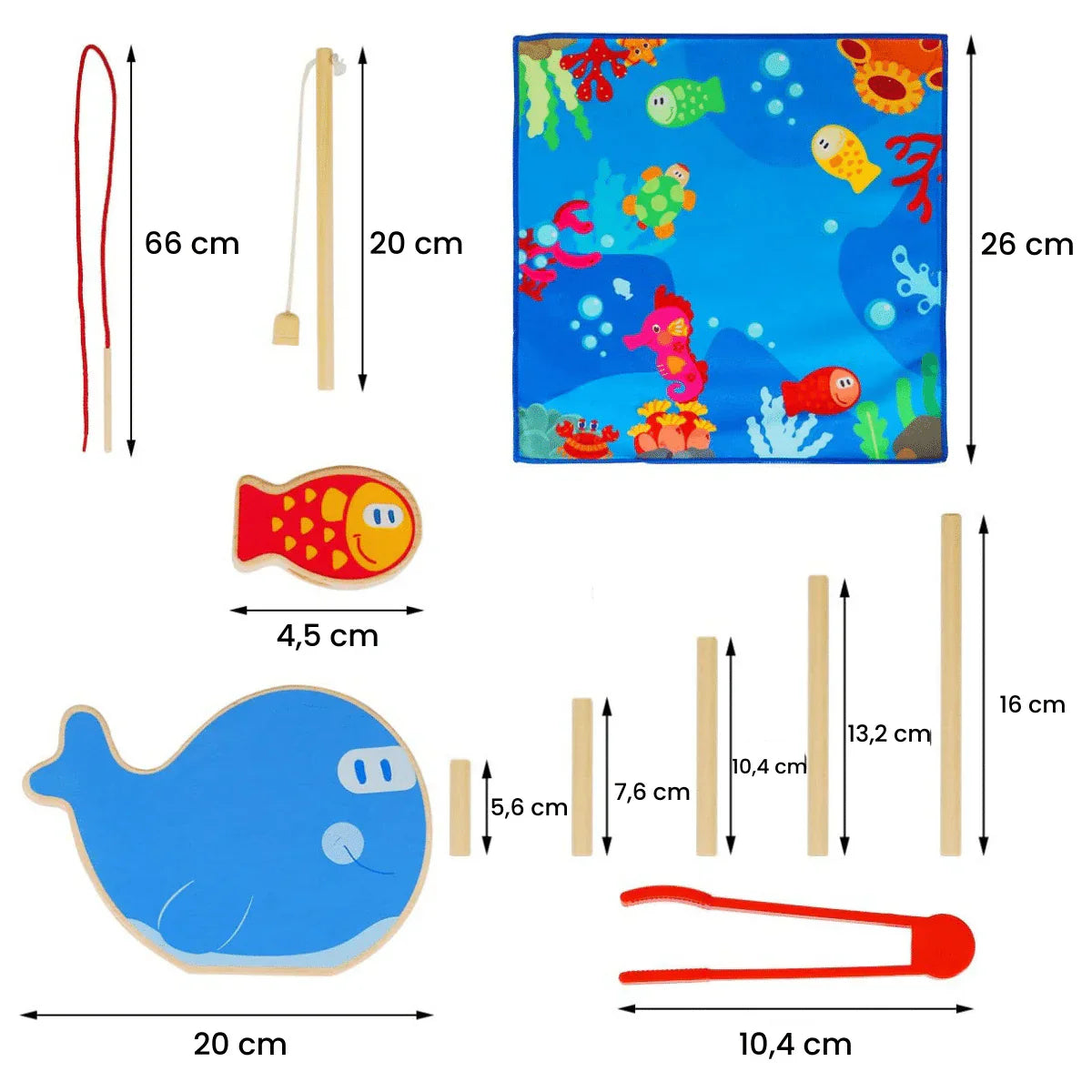 Wooden Fishing Set - Interactive Skill-Building Toy for Kids