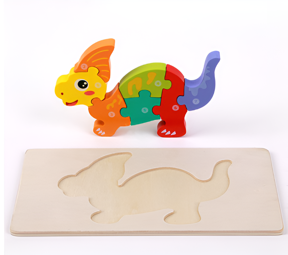 Montessori Wooden Dino 3D Puzzle