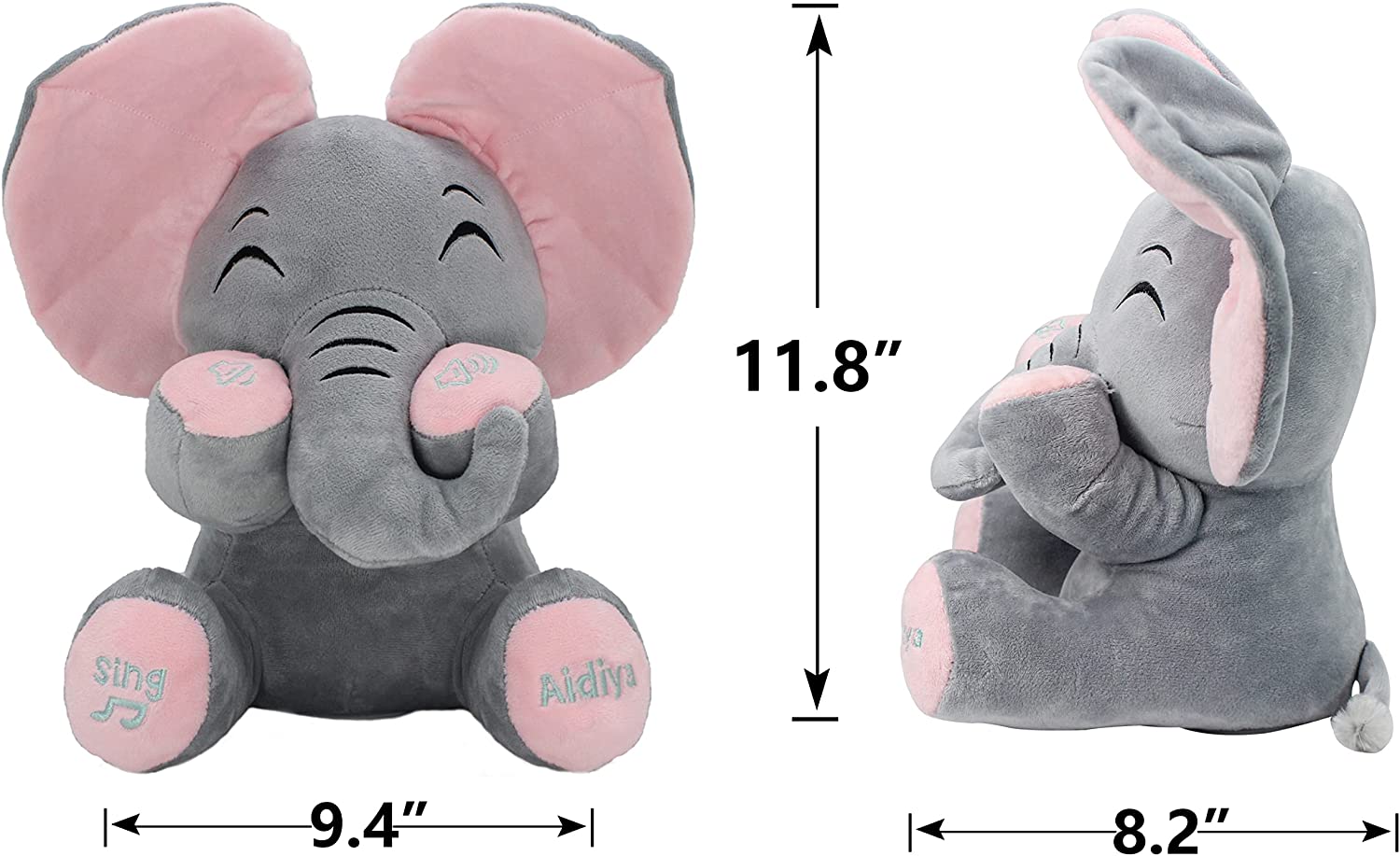 PEEK A BOO MUSICAL ELEPHANT TOY