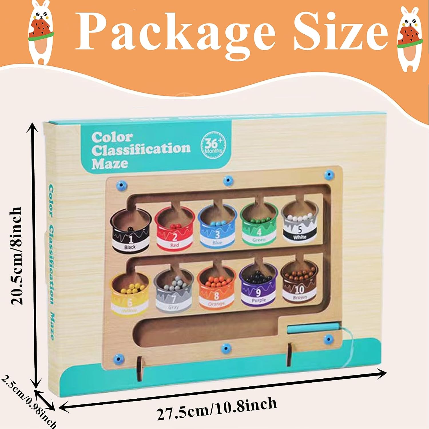 Color and Number Magnetic Board