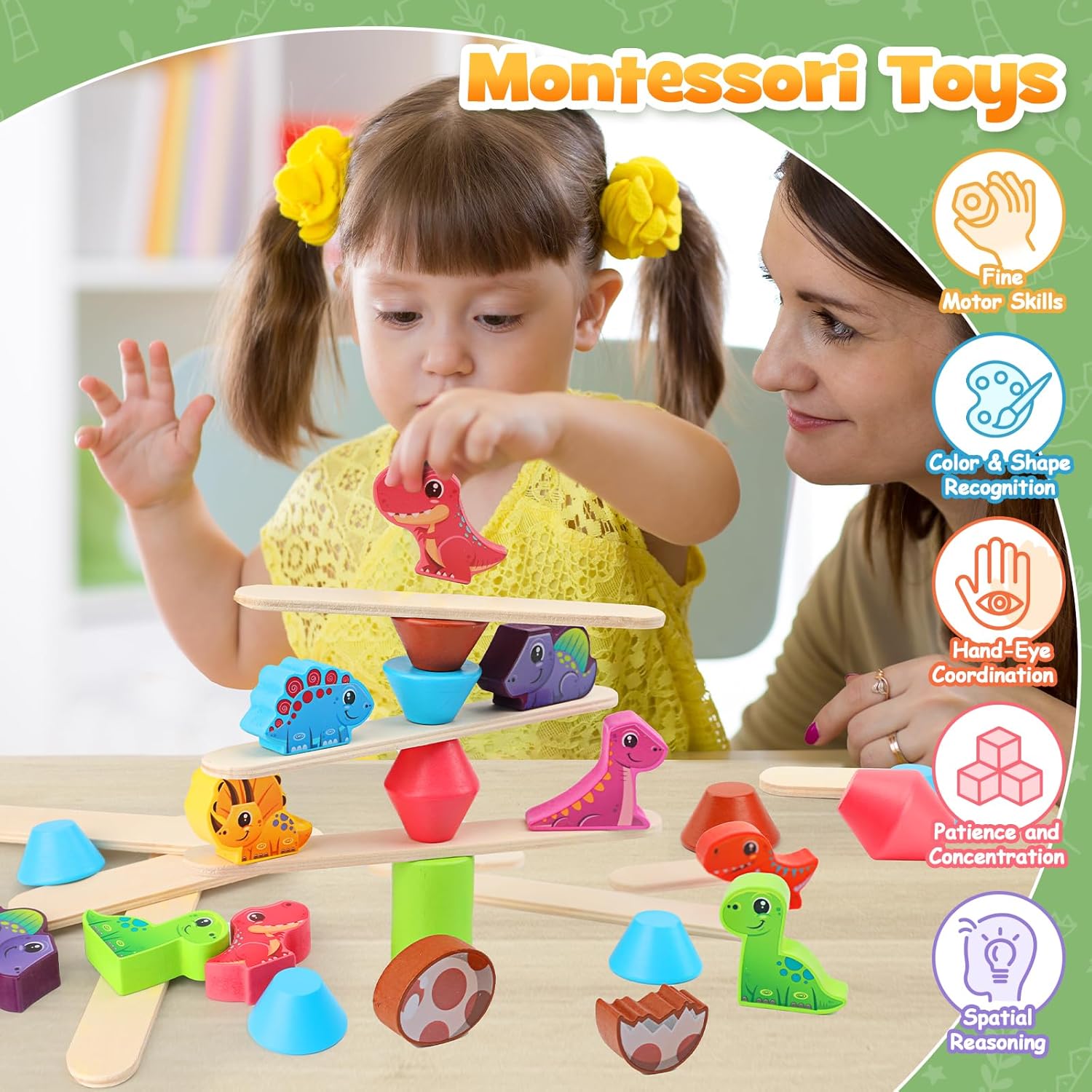 Delightful Dinosaur Montessori Sorting Toy for Toddlers