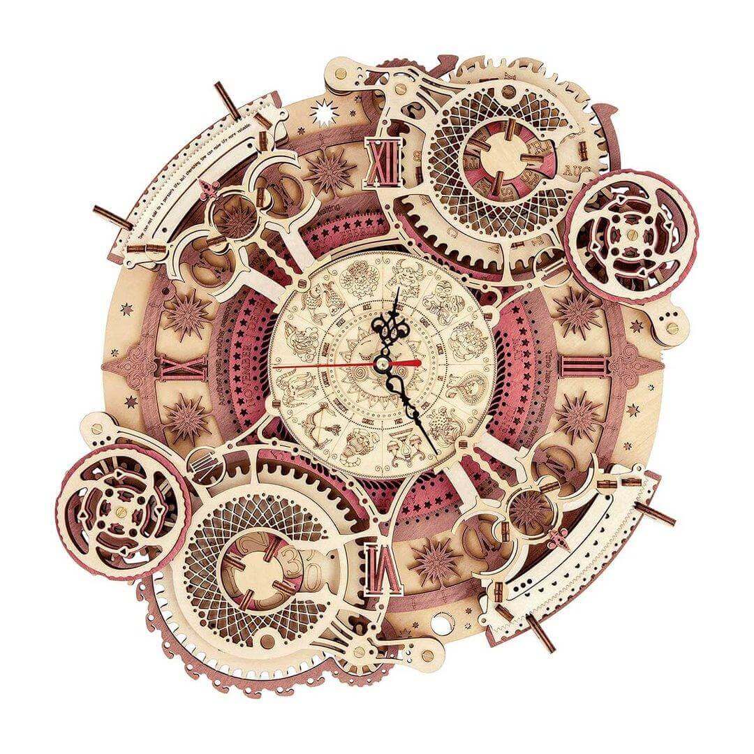 Zodiac Mechanical Wall Clock | Miniacraft