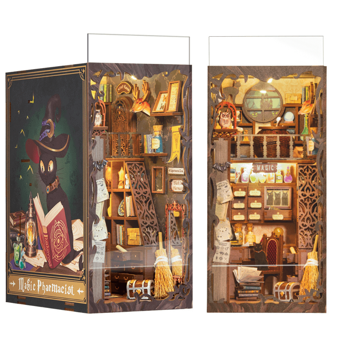 Magic Pharmacist Book Nook | Miniacraft (Dust Cover Included)