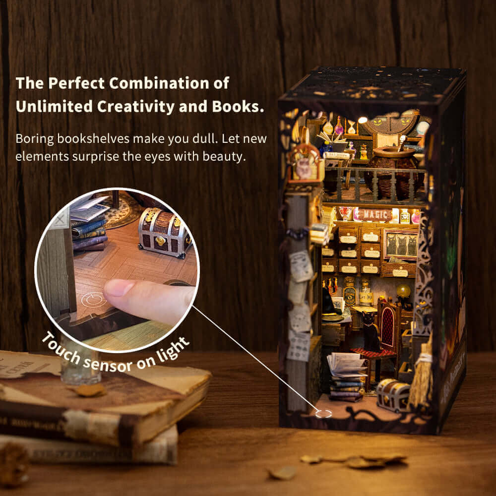 Magic Pharmacist Book Nook | Miniacraft (Dust Cover Included)