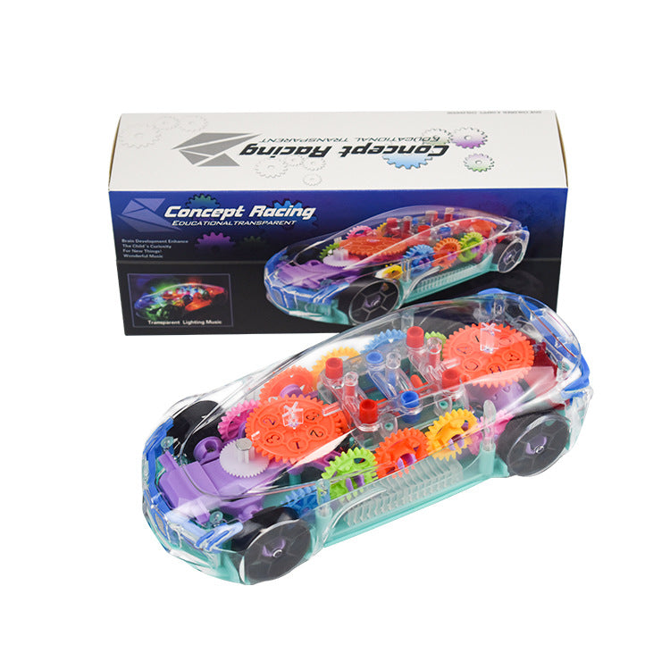 Concept Racing Car Toy | Transparent Car with LED Lights & Music