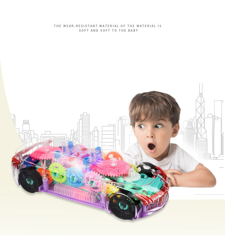 Concept Racing Car Toy | Transparent Car with LED Lights & Music