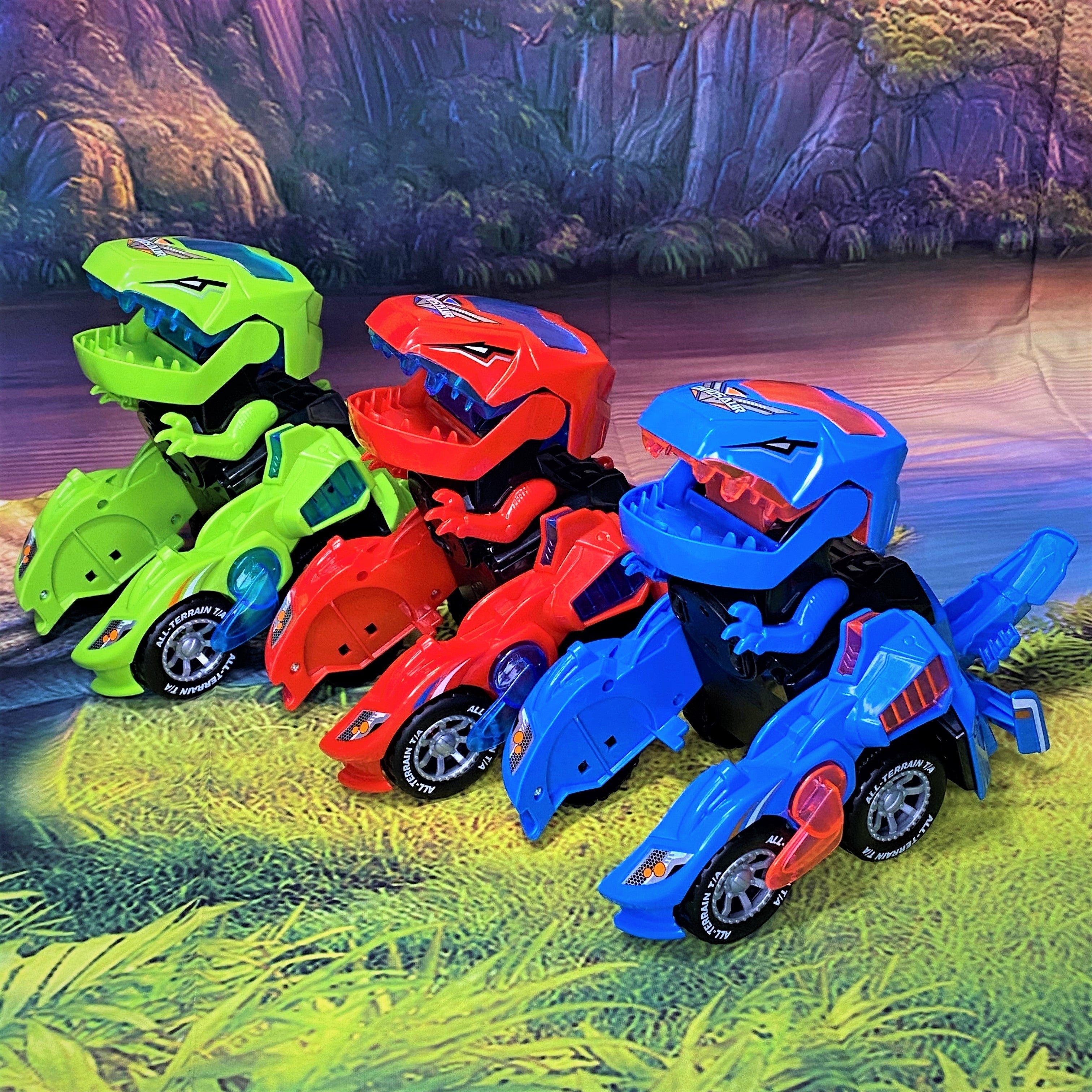 LED DINOSAUR TRANSFORMATION CAR TOY