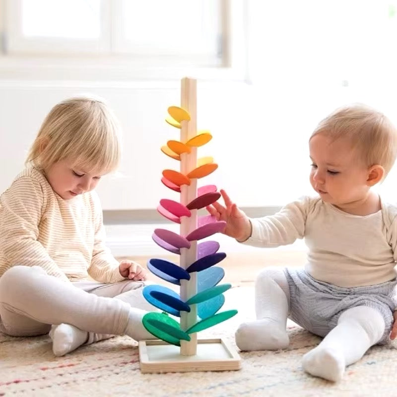 Montessori Rainbow Marble Tower