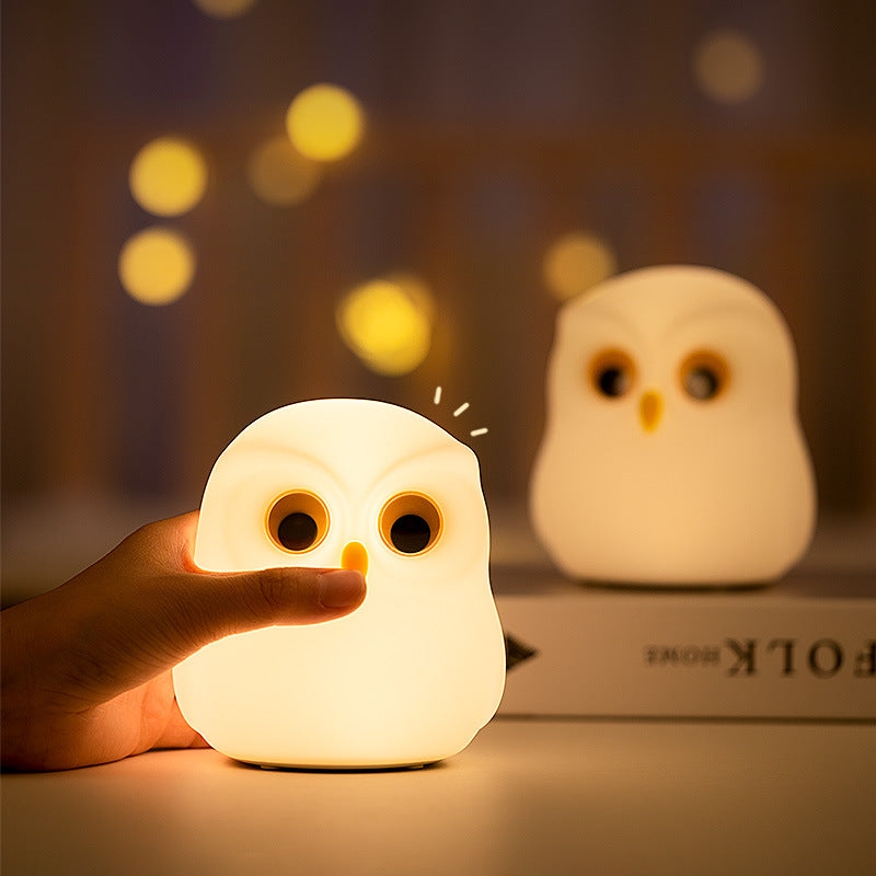 Squishy Silicone Little Owl LED Night Light - Perfect Gift for Kids and Girls