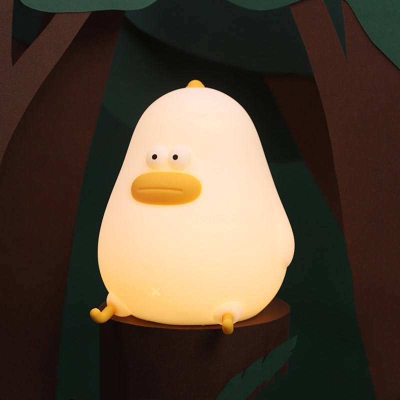 Squishy Silicone Chubby Chick LED Night Light - Perfect Gift for Kids and Girls