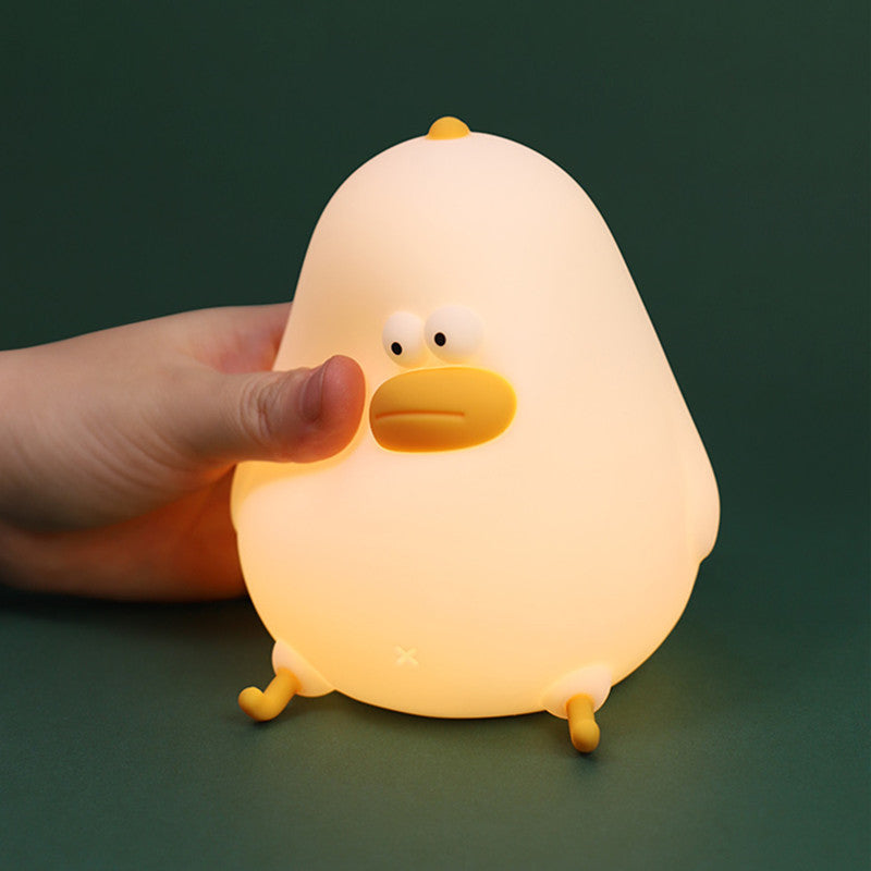 Squishy Silicone Chubby Chick LED Night Light - Perfect Gift for Kids and Girls