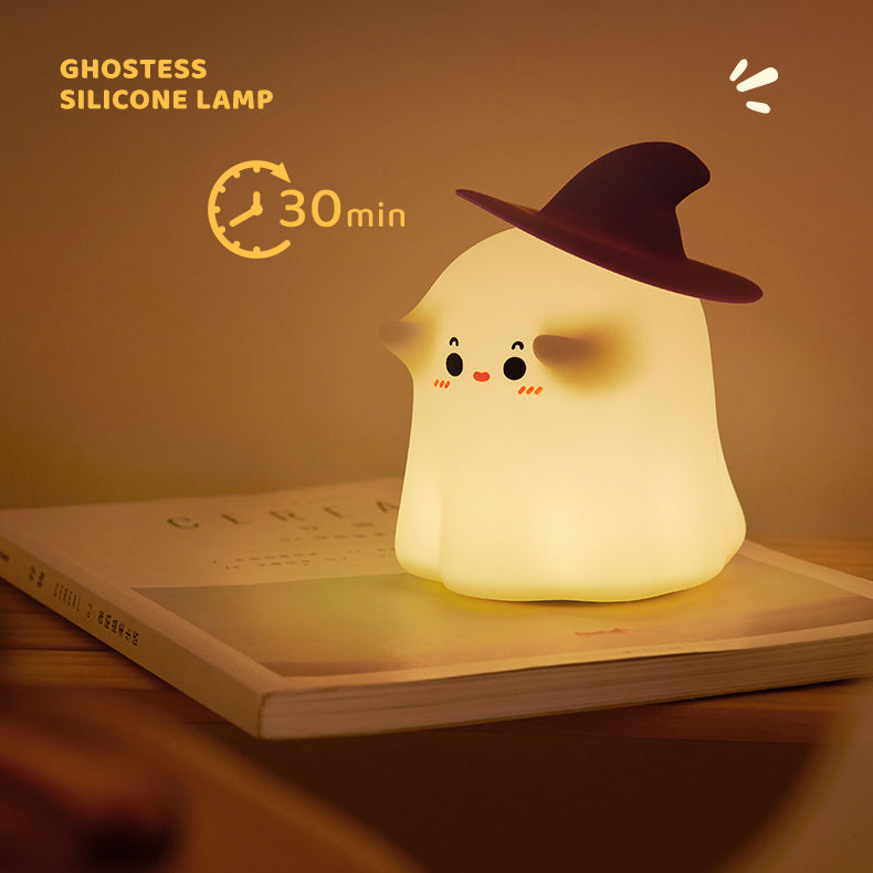 Halloween Ghost LED Squishy Tap Tap Night Light Lamp