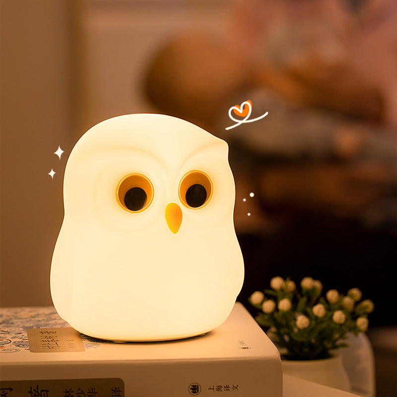 Squishy Silicone Little Owl LED Night Light - Perfect Gift for Kids and Girls