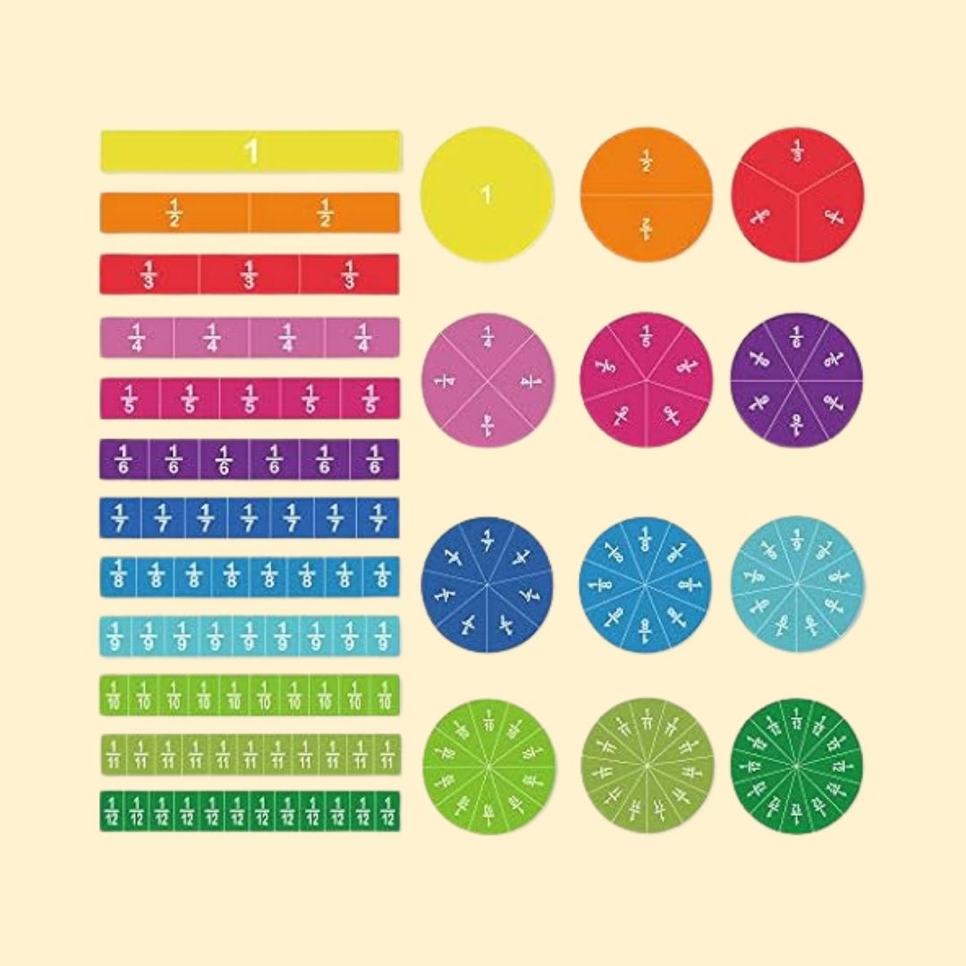 Livre de Fractions Magnétique Montessori - Miniacraft™