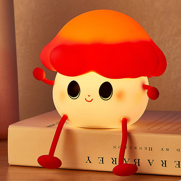 MiniaCraft® Mushroom Cat Squishy Silicone Night Light - Perfect Gift for Kids and Girls