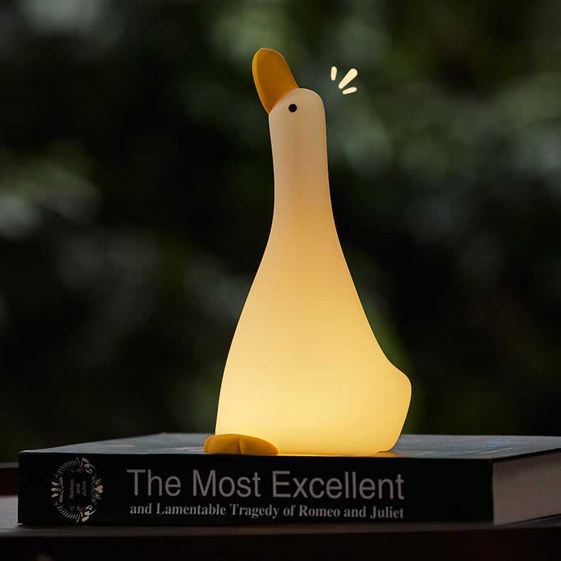 Cute Duck LED Squishy Night Light For Gift USB Rechargeable Duck Lamp