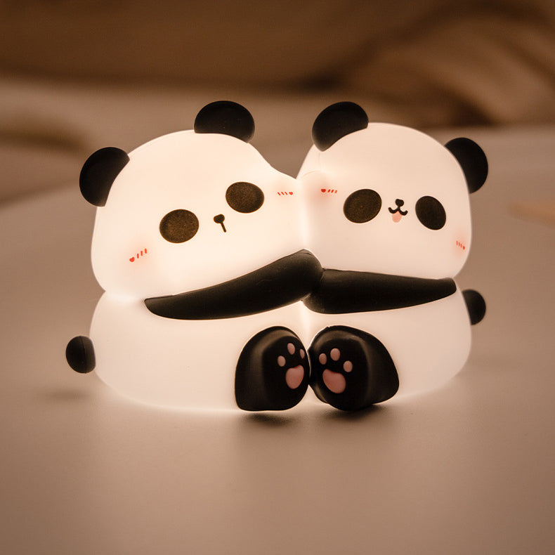 Squishy Silicone Handle Panda LED Night Light - Perfect Gift for Kids and Girls