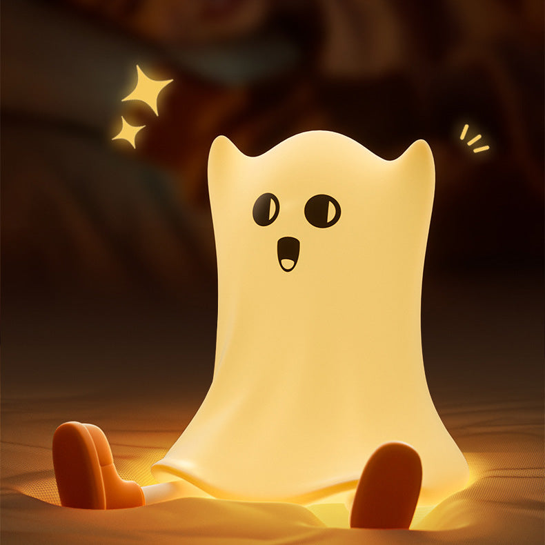 Halloween Ghost LED Squishy Tap Tap Night Light Lamp