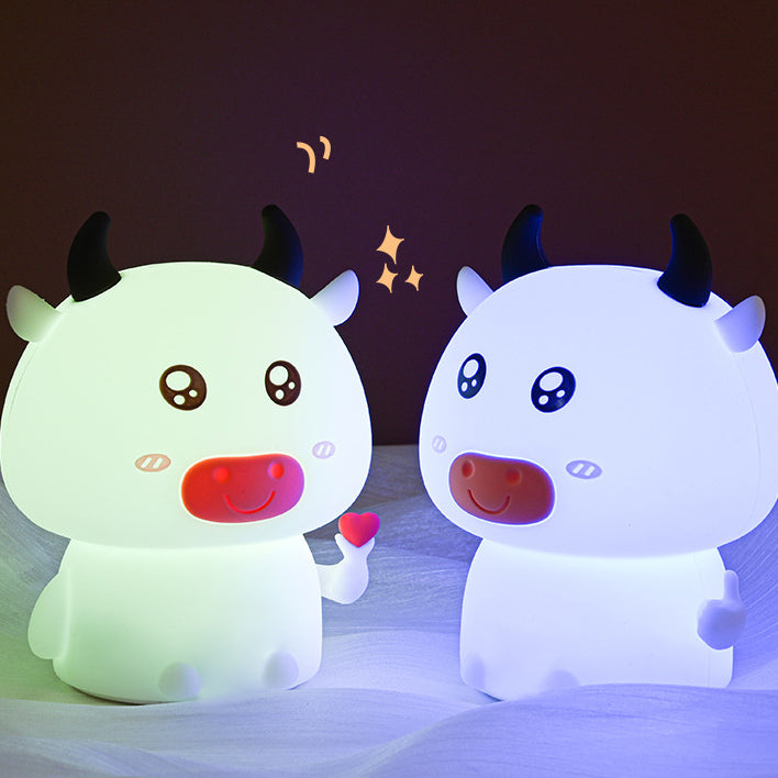 Cow Night Light LED Squishy Silicone Lamp Best Gift for Baby and Girl