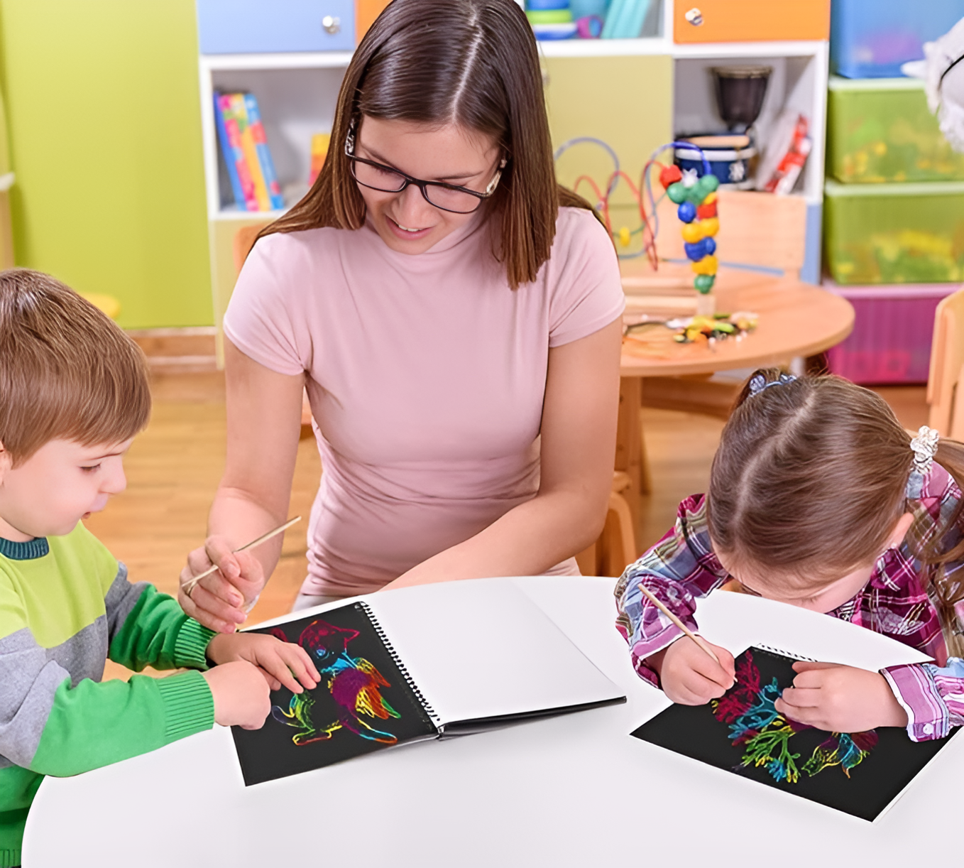 Montessori Rainbow Scratch Art Book