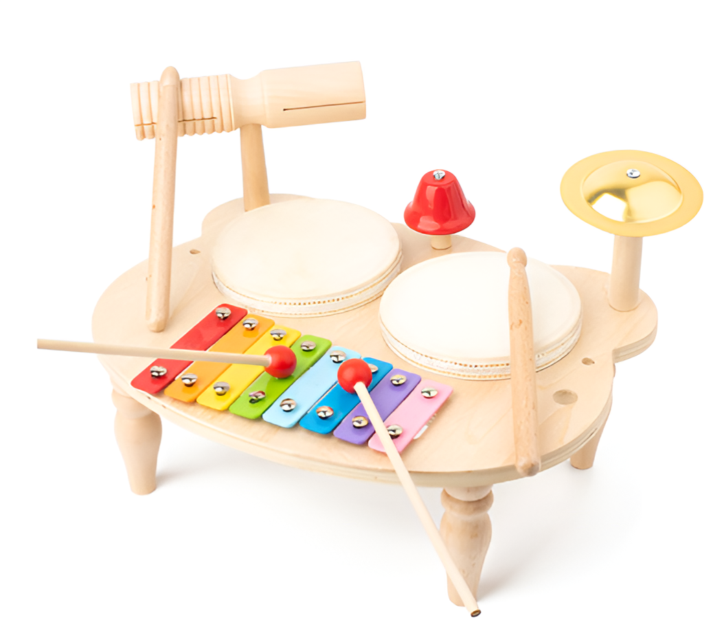 Montessori Wooden Drums Set