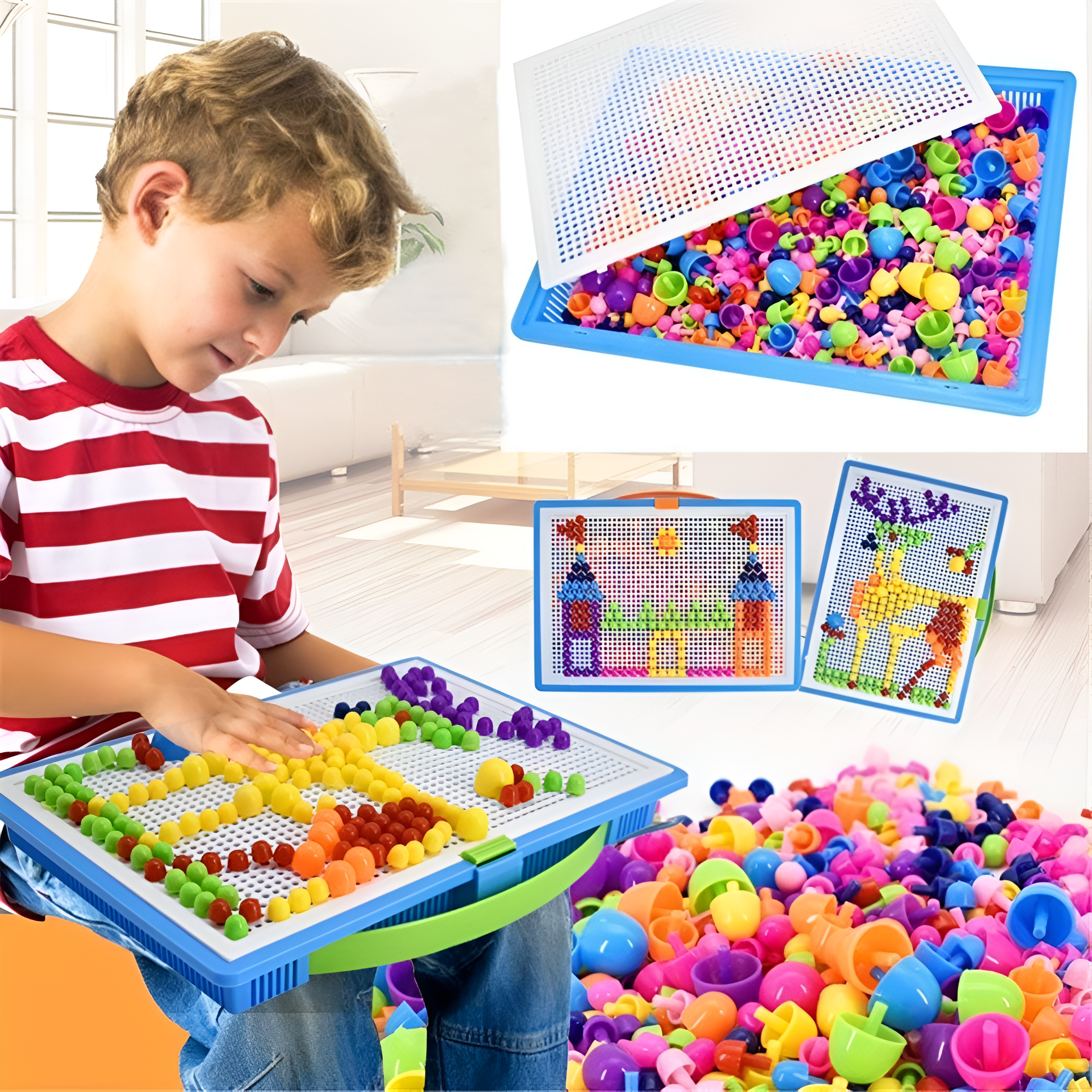 Montessori Mushroom Pegboard