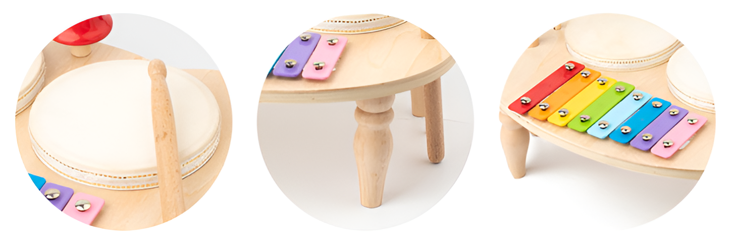 Montessori Wooden Drums Set