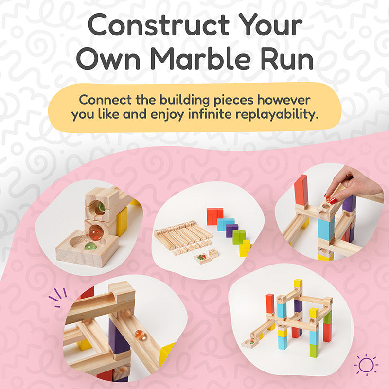 Montessori Wooden Marble Run