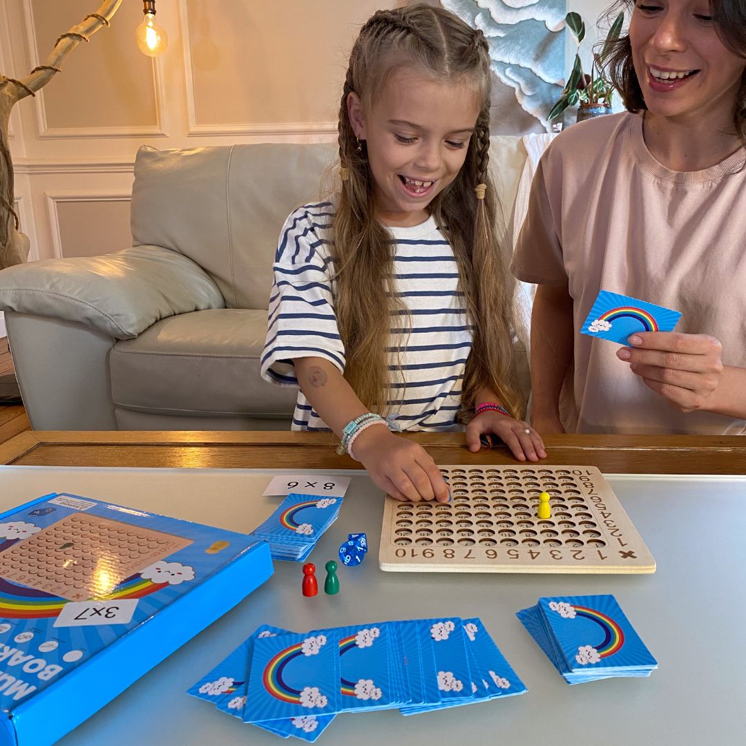 Montessori Math Game with Cards and Dice